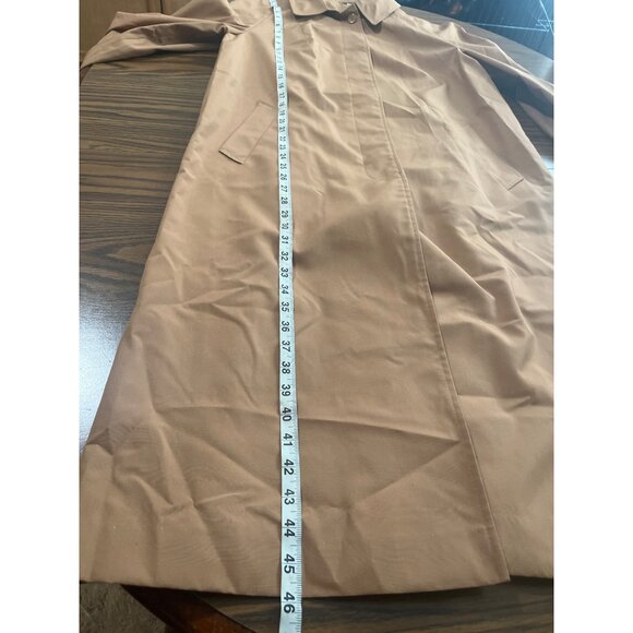Sears The Fashion Place vintage caramel button front collars rain coat size 16 - Picture 7 of 9
